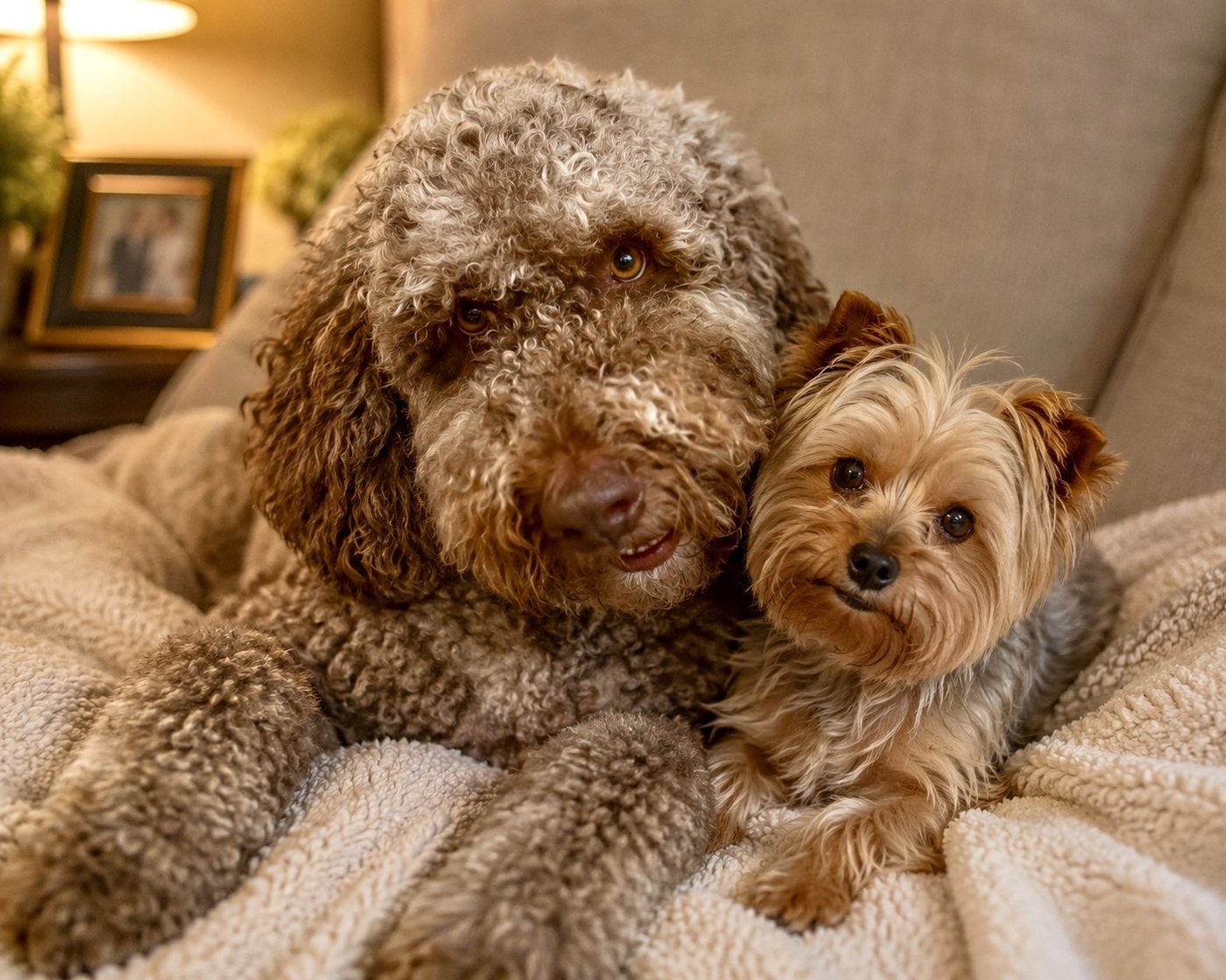 Behind the Mic: What My Dogs Taught Me About Silence - Jenn Board with her Yorkie Chanel and goldendoodle Thor for a Just Jelly Unfiltered Backstage Conversation