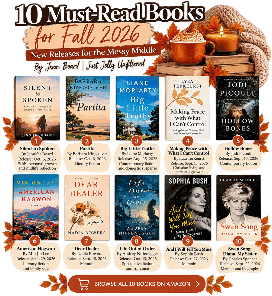 10 Must-Read Books for Fall 2026, new releases for the messy middle, showing all ten book covers with authors and release dates.