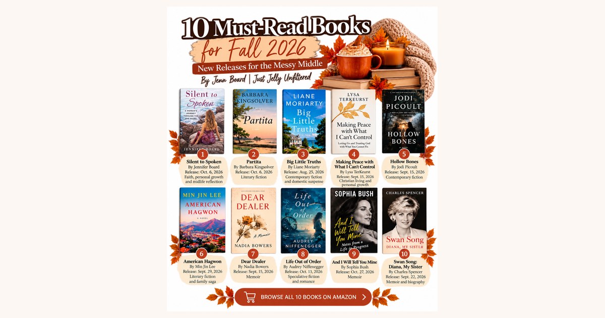 10 Must-Read Books for Fall 2026, new releases for the messy middle, curated by Jenn Board