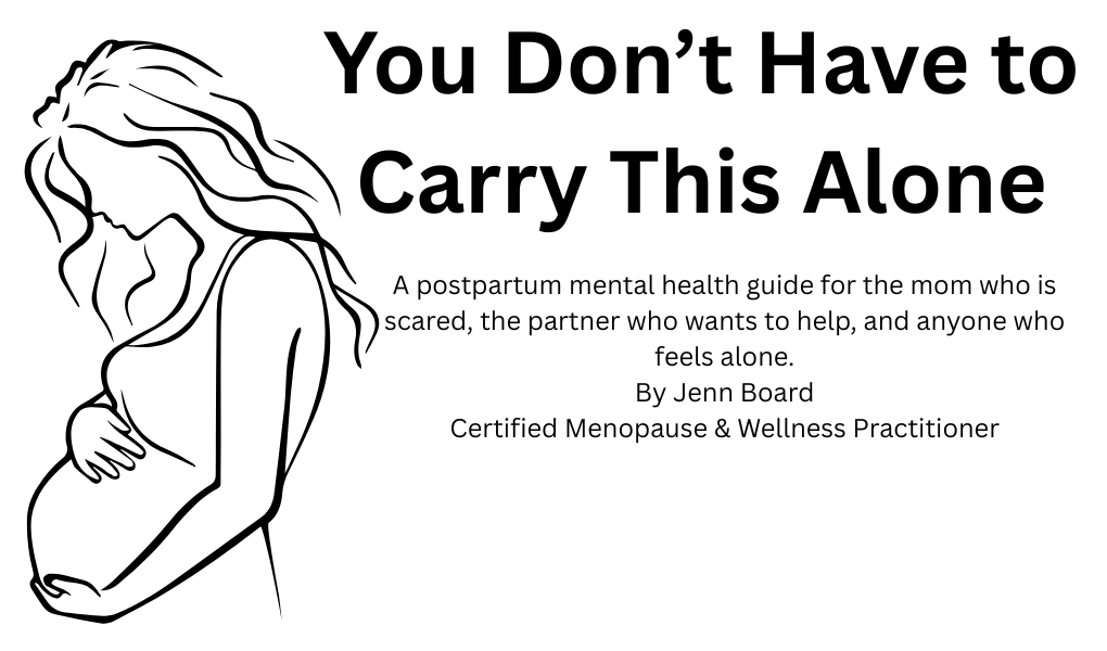 Postpartum mental health guide header for moms and partners