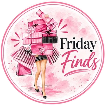 Friday Finds shopping girl with gift boxes